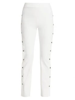 Chiara Boni La Shop 44 Chiara Boni La Petite Robe Veerle High-Waist Side-Snap Pull-On Pants