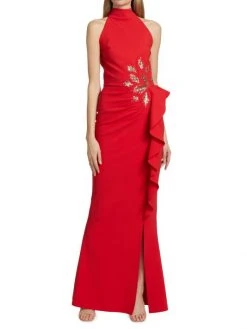 Chiara Boni La Petite Robe Teodorina Sequined Ruffle Halter Gown 11 Chiara Boni La Petite Robe Teodorina Sequined Ruffle Halter Gown -CHIARA BONI LA PETITE ROBE Sales unnamed file 189