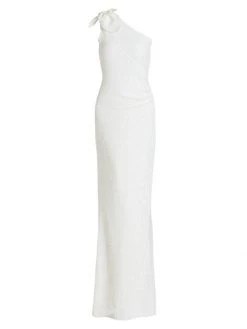 Chiara Boni La Petite Robe Keila Metallic One-Shoulder Gown Dove Grey 9 Chiara Boni La Petite Robe Keila Metallic One-Shoulder Gown Dove Grey -CHIARA BONI LA PETITE ROBE Sales unnamed file 219