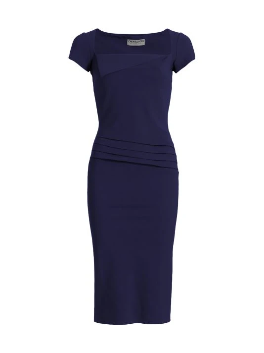 Chiara Boni La Petite Robe Sinnika Pleated Sheath Dress 3 Chiara Boni La Petite Robe Sinnika Pleated Sheath Dress