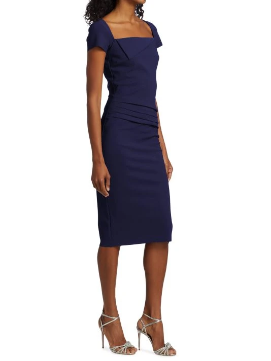 Chiara Boni La Petite Robe Sinnika Pleated Sheath Dress 6 Chiara Boni La Petite Robe Sinnika Pleated Sheath Dress - Image 4