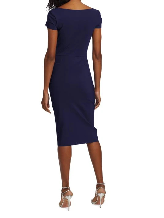 Chiara Boni La Petite Robe Sinnika Pleated Sheath Dress 7 Chiara Boni La Petite Robe Sinnika Pleated Sheath Dress - Image 5