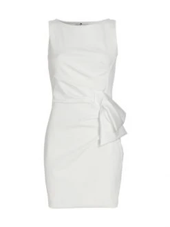 Chiara Boni La Petite Robe Yazhi Satin Sash Cocktail Dress Black -CHIARA BONI LA PETITE ROBE Sales unnamed file 255