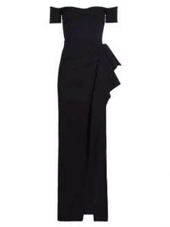 Chiara Boni La Petite Robe Mirla Draped Off-The-Shoulder Gown