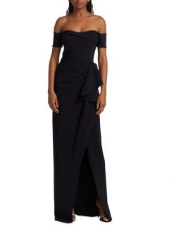 Chiara Boni La Petite Robe Mirla Draped Off-The-Shoulder Gown -CHIARA BONI LA PETITE ROBE Sales unnamed file 258
