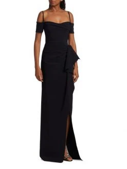 Chiara Boni La Petite Robe Mirla Draped Off-The-Shoulder Gown -CHIARA BONI LA PETITE ROBE Sales unnamed file 261