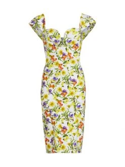 Chiara Boni La Petite Robe Milady Floral Cocktail Dress