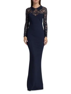Chiara Boni La Petite Robe Lien Collared Lace Long-Sleeve Gown 11 Chiara Boni La Petite Robe Lien Collared Lace Long-Sleeve Gown -CHIARA BONI LA PETITE ROBE Sales unnamed file 290