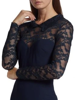 Chiara Boni La Petite Robe Lien Collared Lace Long-Sleeve Gown 14 Chiara Boni La Petite Robe Lien Collared Lace Long-Sleeve Gown -CHIARA BONI LA PETITE ROBE Sales unnamed file 293