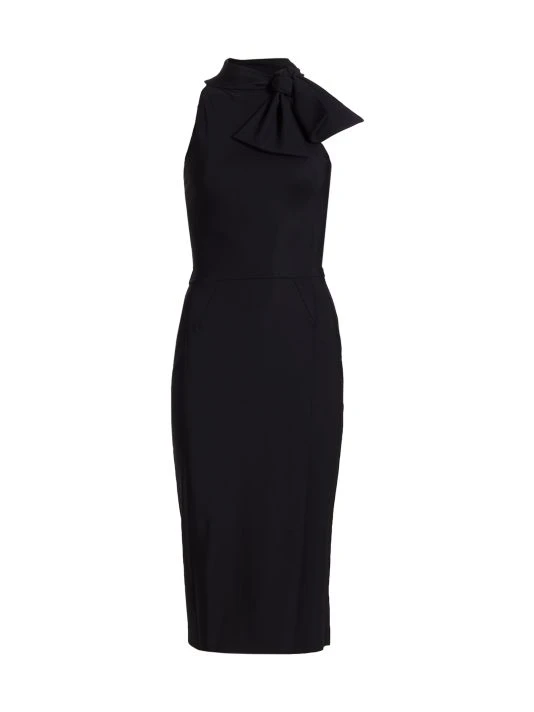 Chiara Boni La Petite Robe Yumette Tie Neck Midi-Dress 3 Chiara Boni La Petite Robe Yumette Tie Neck Midi-Dress