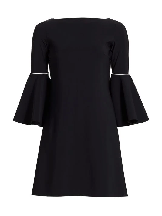 Chiara Boni La Petite Robe Natalia Piped Bell-Sleeve Dress 3 Chiara Boni La Petite Robe Natalia Piped Bell-Sleeve Dress