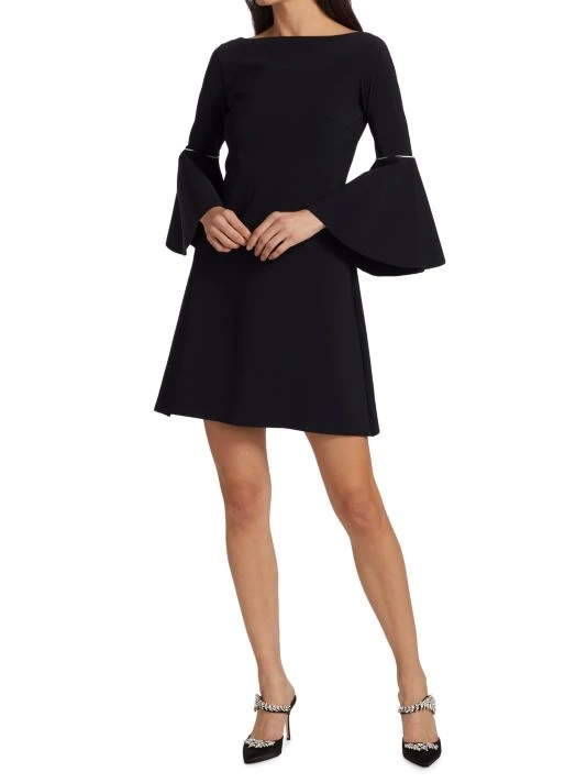Chiara Boni La Petite Robe Natalia Piped Bell-Sleeve Dress 4 Chiara Boni La Petite Robe Natalia Piped Bell-Sleeve Dress - Image 2