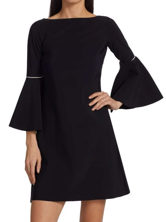 Chiara Boni La Petite Robe Natalia Piped Bell-Sleeve Dress 5 Chiara Boni La Petite Robe Natalia Piped Bell-Sleeve Dress - Image 3