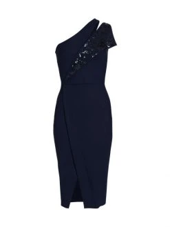 Chiara Boni La Petite Robe Asymmetric Sequin Knee-Length Dress