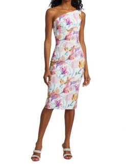 Chiara Boni La Petite Robe Angelina Floral One-Shoulder Cocktail Dress -CHIARA BONI LA PETITE ROBE Sales unnamed file 395