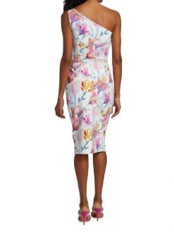 Chiara Boni La Petite Robe Angelina Floral One-Shoulder Cocktail Dress -CHIARA BONI LA PETITE ROBE Sales unnamed file 397