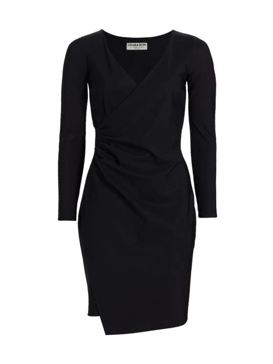 Chiara Boni La Petite Robe Asymmetric Surplice Cocktail Dress 3 Chiara Boni La Petite Robe Asymmetric Surplice Cocktail Dress