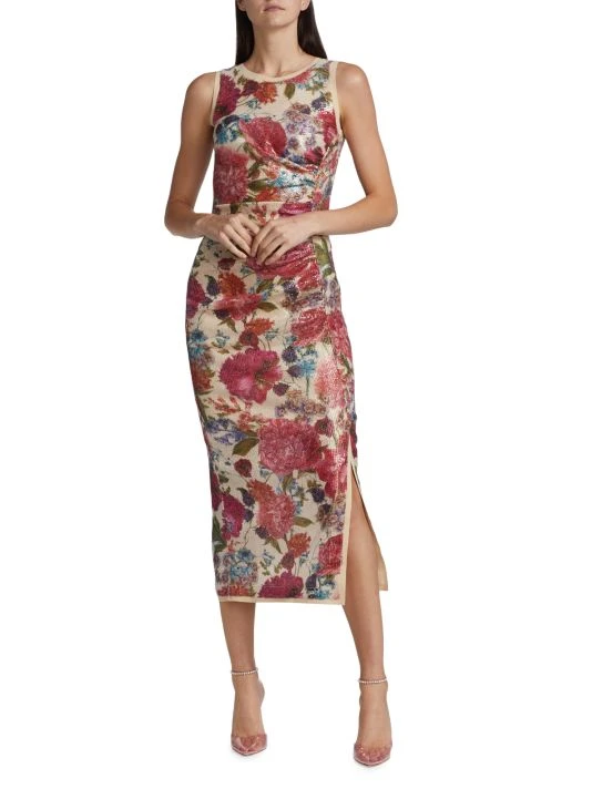 Chiara Boni La Petite Robe Malulira Floral Sequin Tank Dress 4 Chiara Boni La Petite Robe Malulira Floral Sequin Tank Dress - Image 2