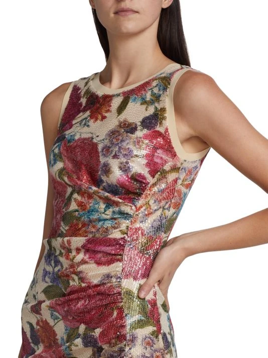 Chiara Boni La Petite Robe Malulira Floral Sequin Tank Dress 8 Chiara Boni La Petite Robe Malulira Floral Sequin Tank Dress - Image 6