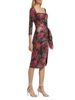 Chiara Boni La Petite Robe Cesarima Floral Sequined Cocktail Dress -CHIARA BONI LA PETITE ROBE Sales unnamed file 451