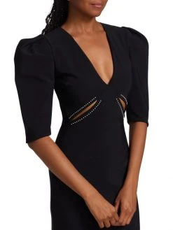 Chiara Boni La Petite Robe Castelo Puff-Sleeve Cut-Out Gown -CHIARA BONI LA PETITE ROBE Sales unnamed file 467