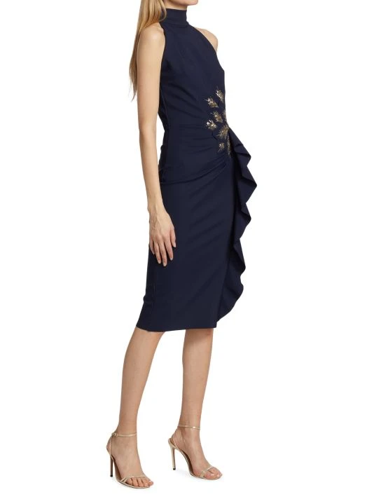 Chiara Boni La Petite Robe Teodorina Halter Embellished Cocktail Dress 6 Chiara Boni La Petite Robe Teodorina Halter Embellished Cocktail Dress - Image 4