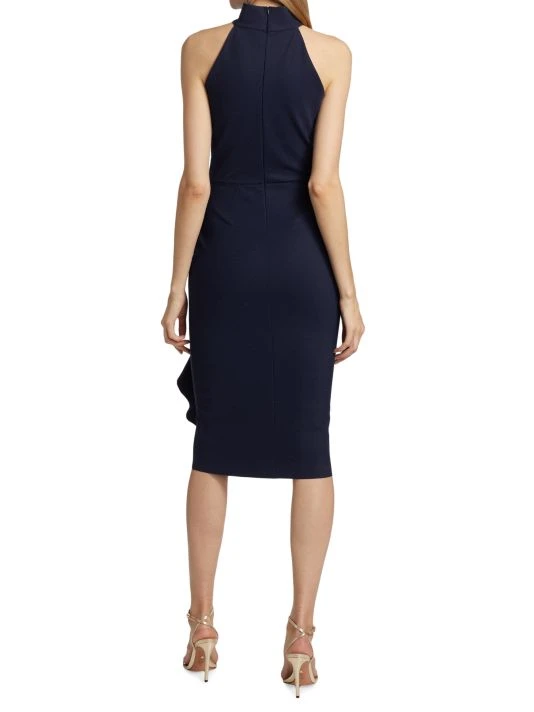 Chiara Boni La Petite Robe Teodorina Halter Embellished Cocktail Dress 7 Chiara Boni La Petite Robe Teodorina Halter Embellished Cocktail Dress - Image 5