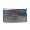 Chiara Boni La Petite Robe Arianna Iridescent Leather Envelope Clutch