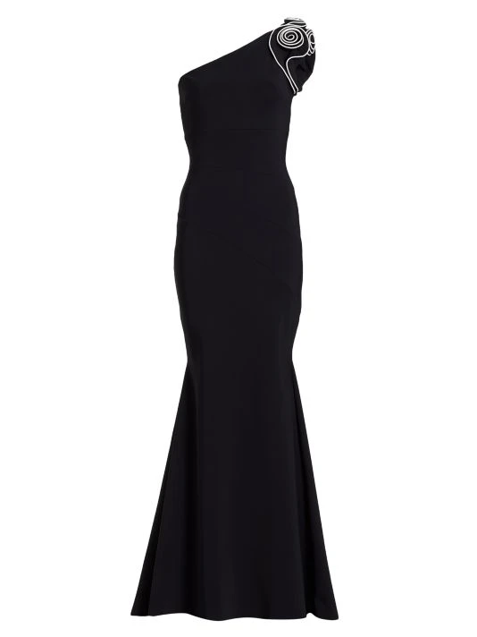 Chiara Boni La Petite Robe Karumanta One-Shoulder Mermaid Gown 3 Chiara Boni La Petite Robe Karumanta One-Shoulder Mermaid Gown