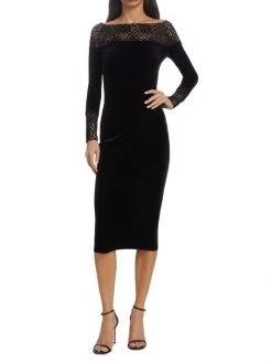 Chiara Boni La Petite Robe Nadette Velvet & Lace Bodyon Dress 11 Chiara Boni La Petite Robe Nadette Velvet & Lace Bodyon Dress -CHIARA BONI LA PETITE ROBE Sales unnamed file 532