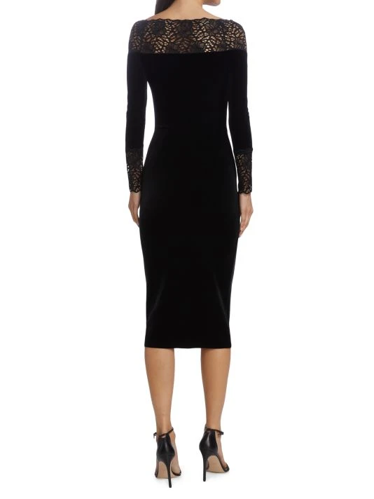 Chiara Boni La Petite Robe Nadette Velvet & Lace Bodyon Dress 7 Chiara Boni La Petite Robe Nadette Velvet & Lace Bodyon Dress - Image 5