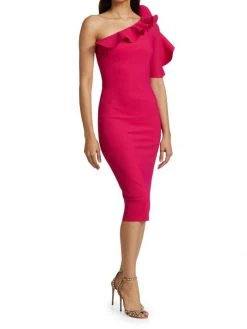 Chiara Boni La Petite Robe Aleece One-Shoulder Ruffle Sheath -CHIARA BONI LA PETITE ROBE Sales unnamed file 540
