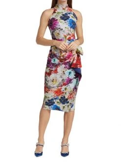 Chiara Boni La Petite Robe Draped Painterly Floral Dress 11 Chiara Boni La Petite Robe Draped Painterly Floral Dress -CHIARA BONI LA PETITE ROBE Sales unnamed file 546