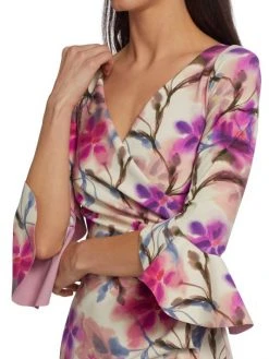 Chiara Boni La Petite Robe Triana Painterly Floral Wrap Dress 14 Chiara Boni La Petite Robe Triana Painterly Floral Wrap Dress -CHIARA BONI LA PETITE ROBE Sales unnamed file 609