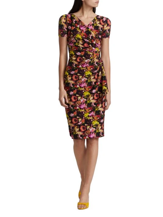 Chiara Boni La Petite Robe Charisse Floral Cocktail Dress 4 Chiara Boni La Petite Robe Charisse Floral Cocktail Dress - Image 2