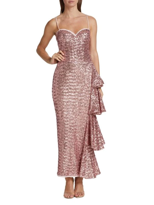 Chiara Boni La Petite Robe Gussie Paillette Ruffle Gown 4 Chiara Boni La Petite Robe Gussie Paillette Ruffle Gown - Image 2