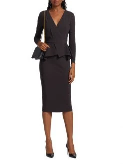 Chiara Boni La Petite Robe Leticia Mixed-Media Peplum-Waist Dress 10 Chiara Boni La Petite Robe Leticia Mixed-Media Peplum-Waist Dress -CHIARA BONI LA PETITE ROBE Sales unnamed file 654