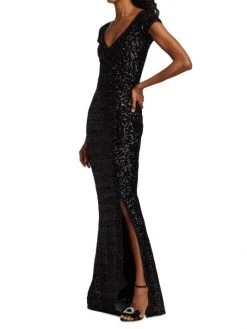 Chiara Boni La Petite Robe Suyai Sequin Cap Sleeve Gown -CHIARA BONI LA PETITE ROBE Sales unnamed file 692