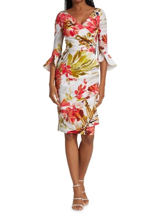 Chiara Boni La Petite Robe Triana Gathered Floral Midi Dress 5 Chiara Boni La Petite Robe Triana Gathered Floral Midi Dress - Image 3