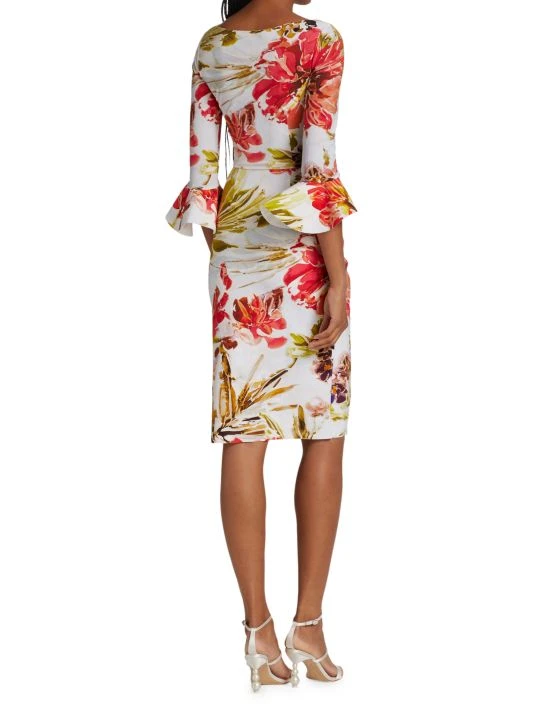 Chiara Boni La Petite Robe Triana Gathered Floral Midi Dress 7 Chiara Boni La Petite Robe Triana Gathered Floral Midi Dress - Image 5