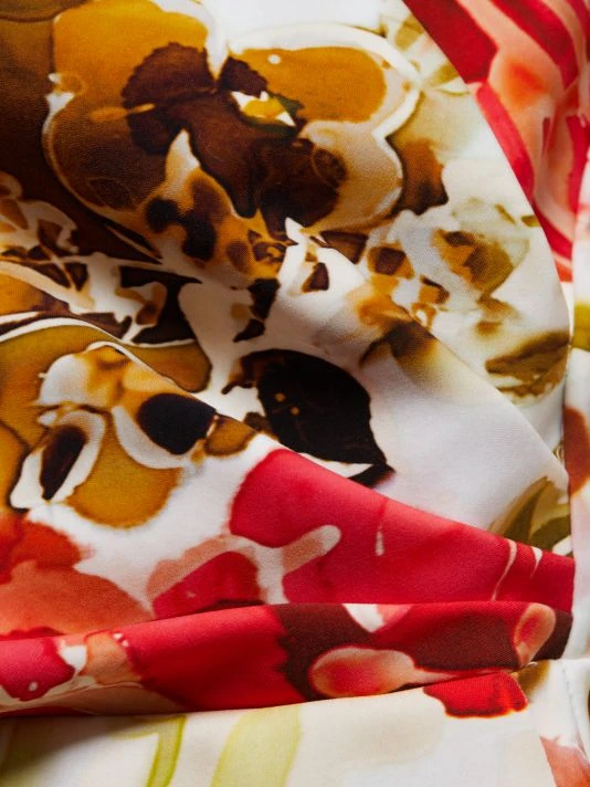 Chiara Boni La Petite Robe Triana Gathered Floral Midi Dress 9 Chiara Boni La Petite Robe Triana Gathered Floral Midi Dress - Image 7