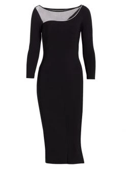 Chiara Boni La Petite Robe Libia Illusion Bodycon Midi Dress