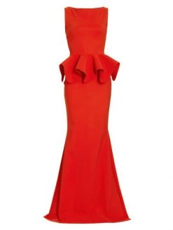 Chiara Boni La Petite Robe Eden Ruffle Waist Gown