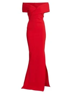 Chiara Boni La Petite Robe Stretch Jersey Fishtail Gown Azalea Pink
