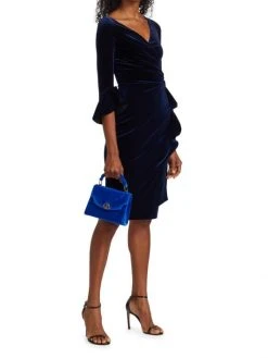 Chiara Boni La Petite Robe Triana Velvet Wrap Dress 12 Chiara Boni La Petite Robe Triana Velvet Wrap Dress -CHIARA BONI LA PETITE ROBE Sales unnamed file 786