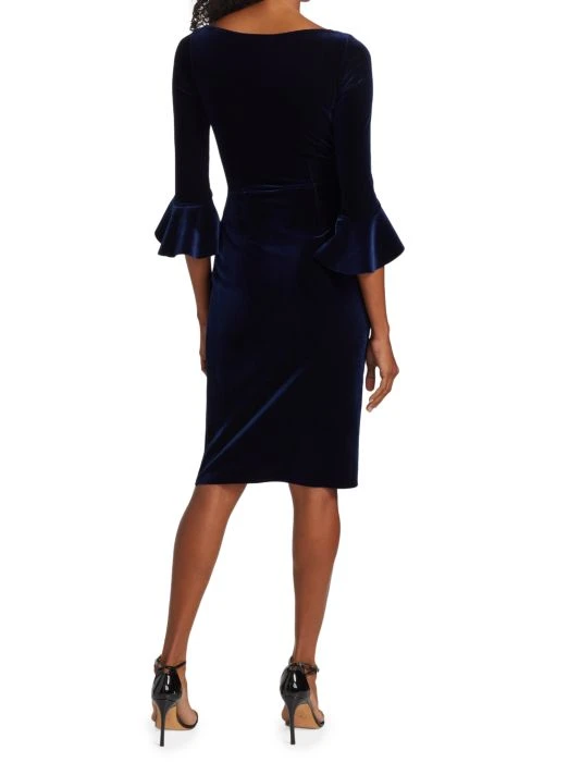 Chiara Boni La Petite Robe Triana Velvet Wrap Dress 7 Chiara Boni La Petite Robe Triana Velvet Wrap Dress - Image 5