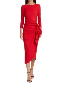 Chiara Boni La Petite Robe Gathered Side Midi-Dress -CHIARA BONI LA PETITE ROBE Sales unnamed file 797