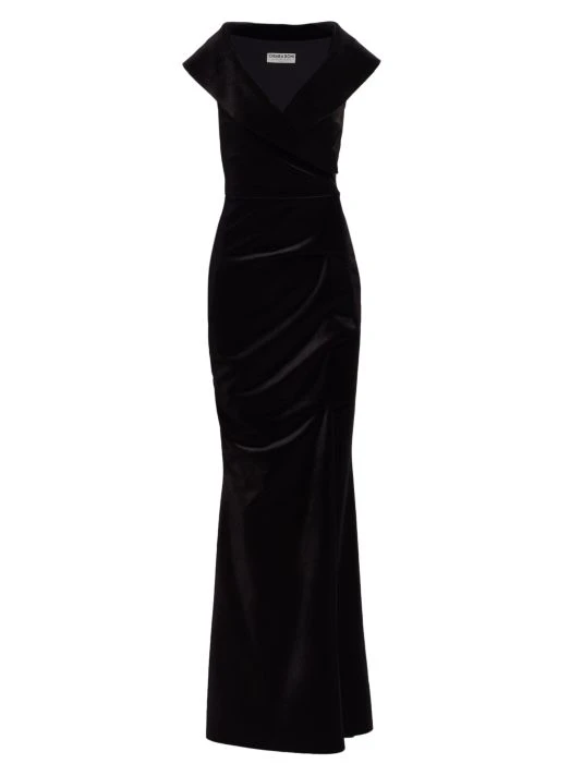 unnamed-file-802.jpg Chiara Boni La Petite Robe Velvet V-Neck Gown -CHIARA BONI LA PETITE ROBE Sales unnamed file 802