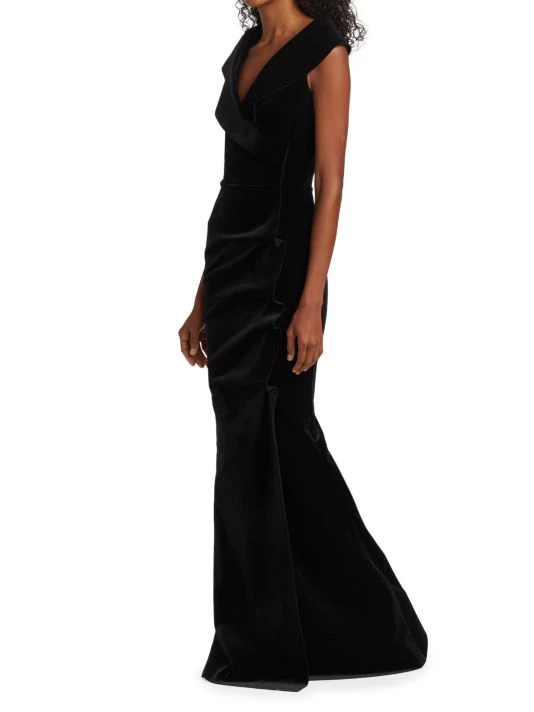 unnamed-file-805.jpg Chiara Boni La Petite Robe Velvet V-Neck Gown -CHIARA BONI LA PETITE ROBE Sales unnamed file 805