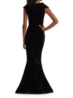 Chiara Boni La Petite Robe Velvet V-Neck Gown 6 Chiara Boni La Petite Robe Velvet V-Neck Gown -CHIARA BONI LA PETITE ROBE Sales unnamed file 806